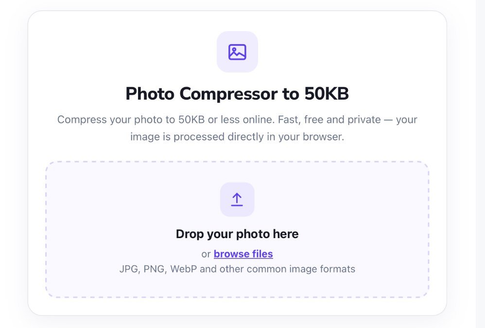 PicEditor photo compressor to 50KB online tool