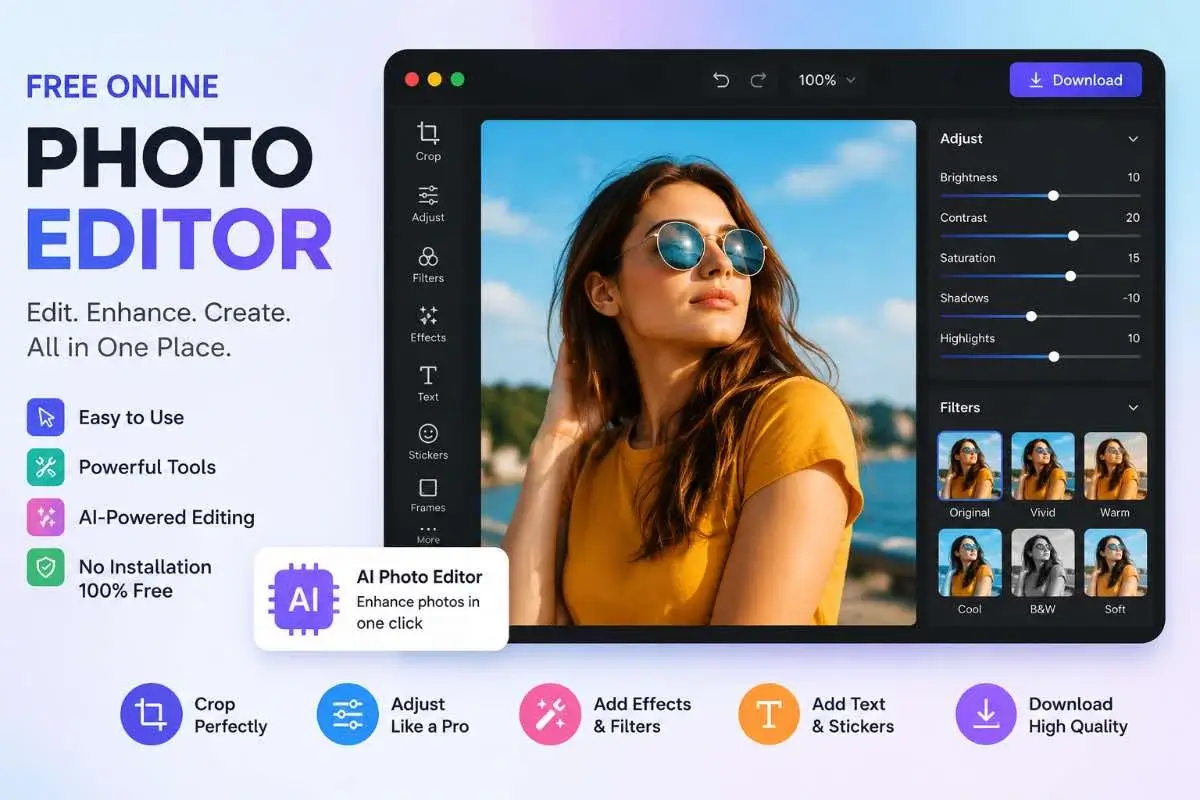 Free online photo editor for editing photos | pic editor